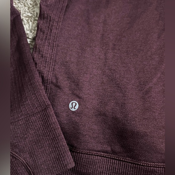 Lululemon Engineered Warmth 1/2 Zip Sz 2 Burgundy Maroon - Picture 3 of 7